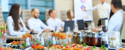 Corporate meeting catering